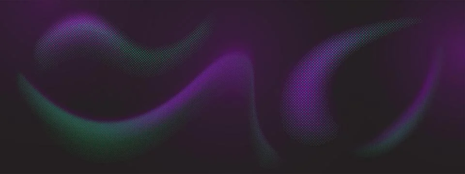Abstract tech smooth lines with halftone pattern Stock Illustration