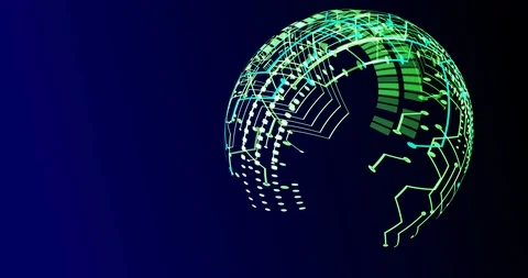 Abstract Tech Sphere Stock Footage 106378486