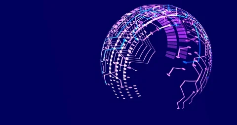 Abstract Tech Sphere Stock Footage 106378535