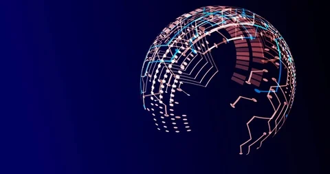 Abstract Tech Sphere Stock Footage 106378715