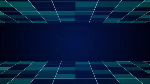Abstract tech square of blue geometric pattern energy Stock Footage 346934432