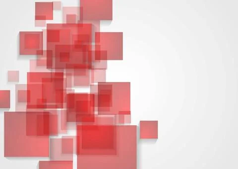 Abstract tech squares design Bright red squares vector background Copyrigh... Stock Photos