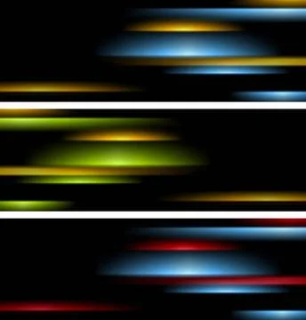Abstract tech striped banners Abstract tech striped banners. Vector design... Stock Photos