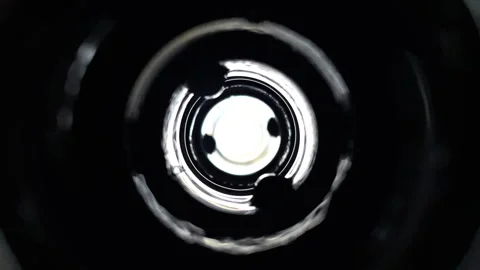 Abstract Tech Tunnel - Circular Mechanical Gear Interior - Optical Light Portal Vidéo 327560660
