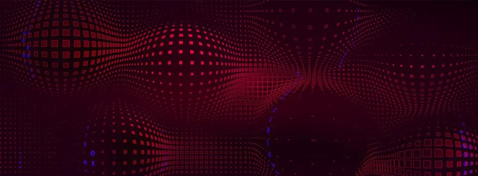 Abstract tech vector bg, red halftone light effect 스톡 일러스트