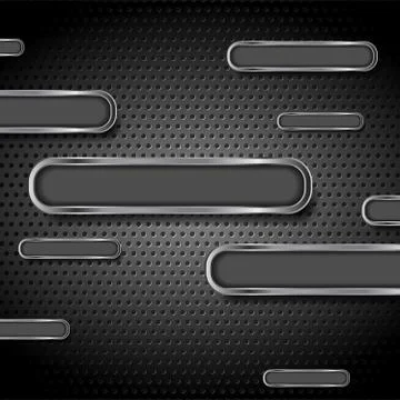 Abstract tech vector metallic background Stock Illustration