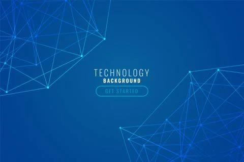 Abstract tech wire mesh blue background Stock Illustration