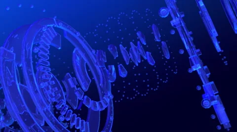 Abstract Technical 3D Backround Stock Footage 49515072