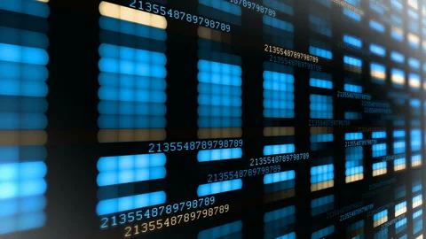 Abstract technical background. The floating figures of the HUD background. Stock-Footage 100012480