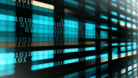 Abstract technical background. The floating figures of the HUD background. Stock Footage 100101058