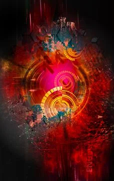 Abstract technical background, Hi-tech communication concept Stock Illustration