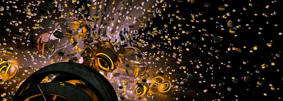 Abstract technical background, Hi-tech communication concept Stock Illustration