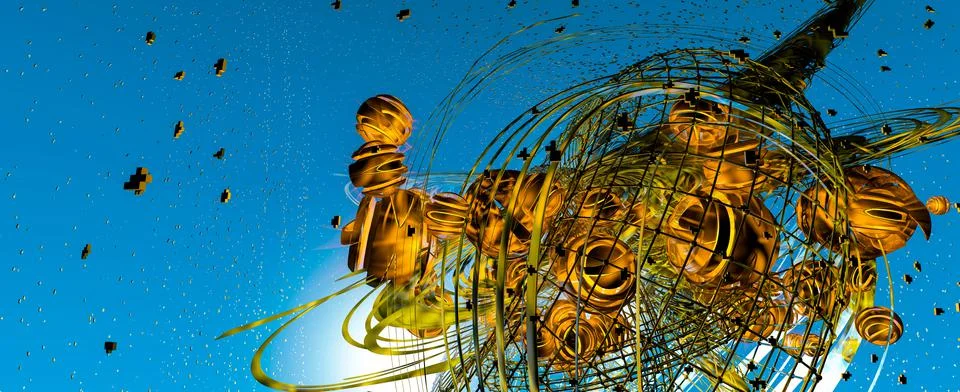 Abstract technical background, Hi-tech communication concept Stock Illustration