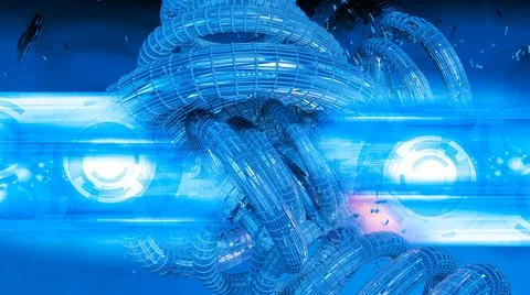 Abstract technical background, Hi-tech communication concept Illustrazione stock