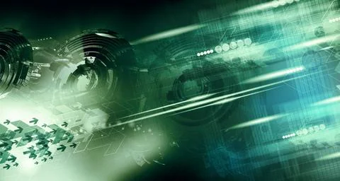 Abstract technical background, Hi-tech communication concept Stock Illustration