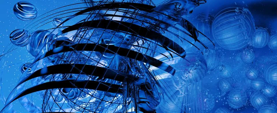 Abstract technical background, Hi-tech communication concept Stock Illustration