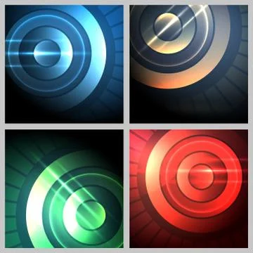 Abstract Technical Background set Stock Illustration