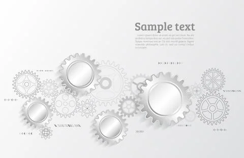 Abstract technical background wtih cogs and gear wheel mechanisms. Stock Illustration
