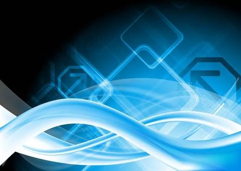 Abstract technical design with waves. Eps 10 Abstract technical design wit... Foto stock