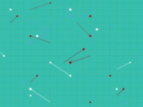 Abstract Technical Grid Background with Connected Red and White Data Nodes .. 스톡 일러스트