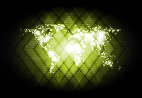 Abstract technical world map shiny design Abstract technical world map shi... Foto stock