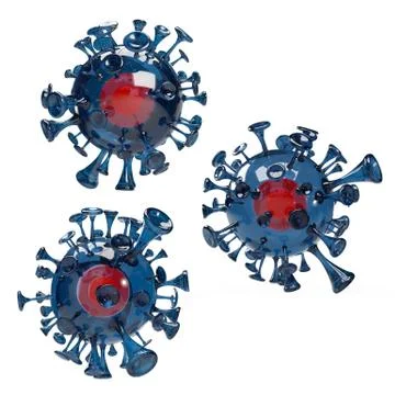 Abstract techno 3d corona virus outbreak illustration Stock Illustration