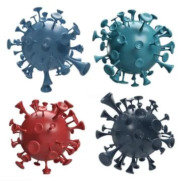 Abstract techno 3d corona virus outbreak illustration Stock Illustration