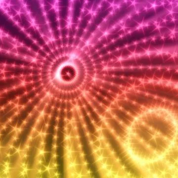 Abstract techno background with circles from glowing particles. Abstract t... Stock Photos