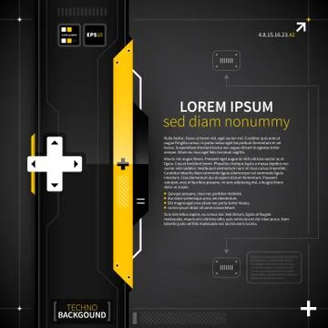 Abstract techno background. Stock Illustration