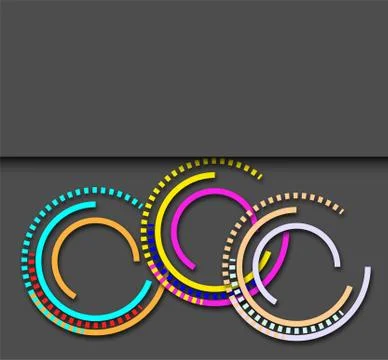 Abstract techno background with round. Stock Illustration