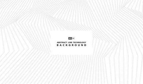 Abstract techno black line artwork template design. illustration vector eps10 Stock Illustration