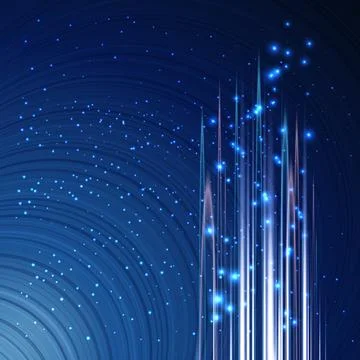 Abstract techno design elements on a blue background. Stock Illustration