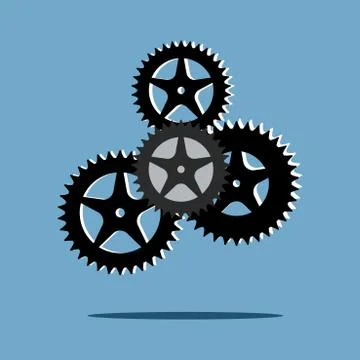Abstract techno gear wheels.cogs modern mechanism.Vector illustration Illustrazione stock