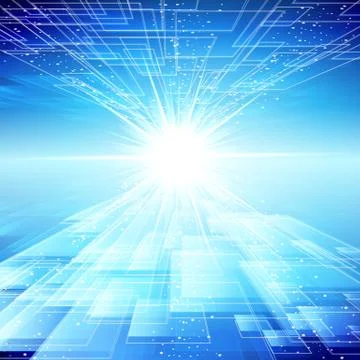 Abstract techno lines vector background. eps 10 Stock Illustration