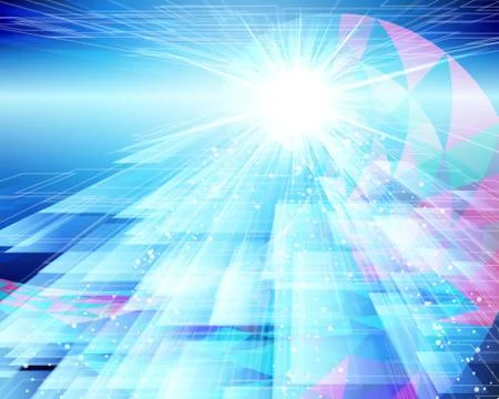 Abstract techno lines vector background. eps 10 Stock Illustration