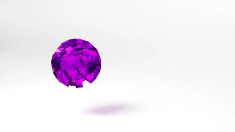 Abstract techno sphere on white 3D video background Stock Footage 280381719