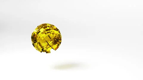 Abstract techno sphere on white 3D video background Stock Footage 280761320