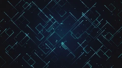 Abstract technologic background with stripes and particles Stock Footage 82040702