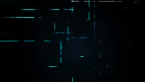 Abstract technologic background with stripes and particles. Animation of seamles Stock Footage 88106716