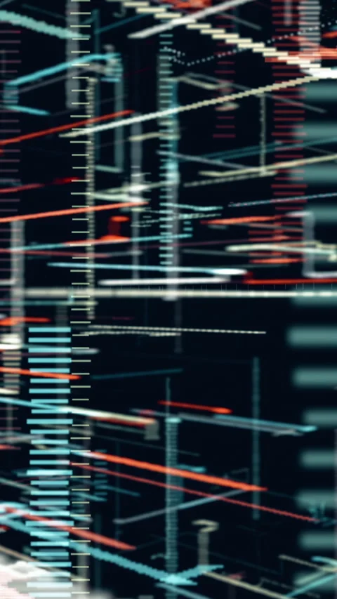 Abstract technological animation with co... | Stock Video | Pond5
