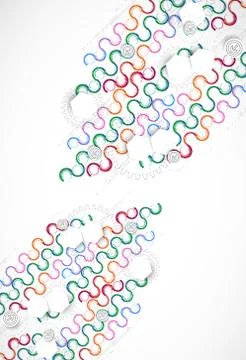 Abstract technological arc background with various technological elements. Illustrazione stock