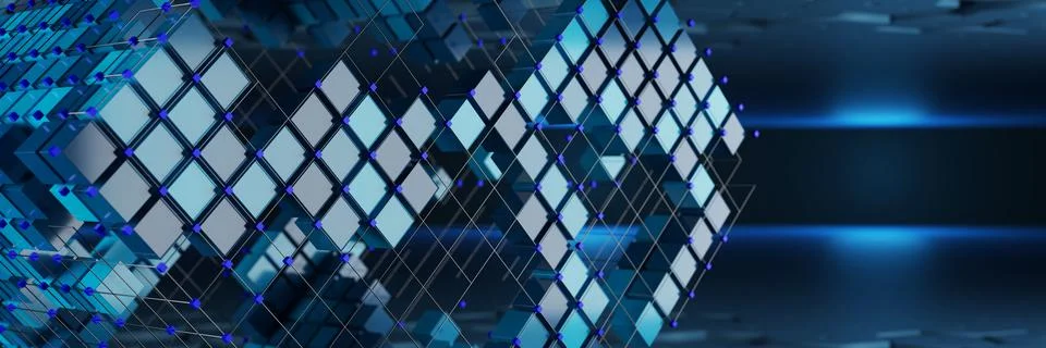 Abstract technological background, banner for your design. 3d render. 스톡 일러스트