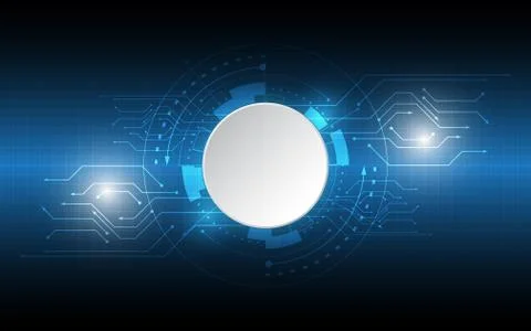 Abstract technological background circle empty space with various technology  Stock Illustration