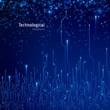 Abstract technological background. Circuit. Stock Illustration