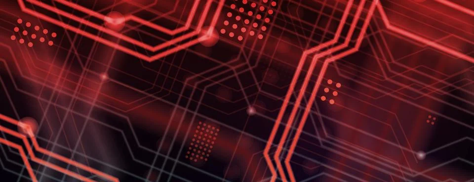 An abstract technological background consisting of a multitude of luminous gu 스톡 일러스트