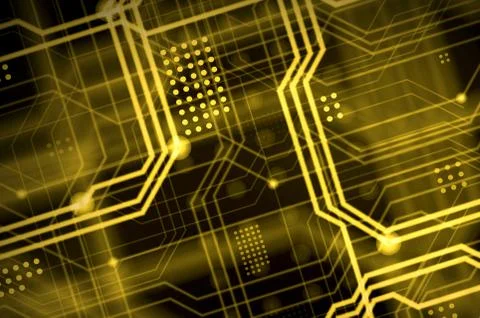 An abstract technological background consisting of a multitude of luminous gu 스톡 일러스트