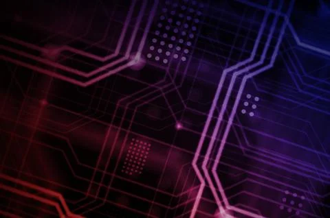 An abstract technological background consisting of a multitude of luminous gu 스톡 일러스트