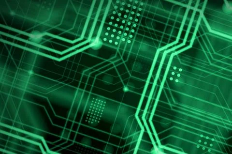 An abstract technological background consisting of a multitude of luminous gu 스톡 일러스트