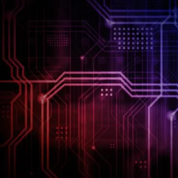 An abstract technological background consisting of a multitude of luminous gu 스톡 일러스트