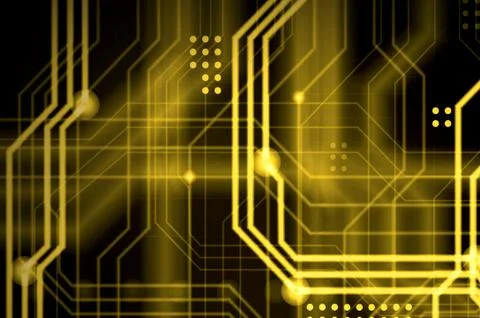 An abstract technological background consisting of a multitude of luminous gu 스톡 일러스트